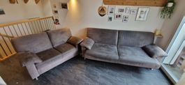 Sofa Set zwei- und dreisitzig grau gebraucht Neupreis 3300.-
