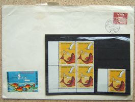 BRIEF + VIGNETTEN SCHWEIZ. FISCHEREI- + ORNITH. MUSEUM 1960