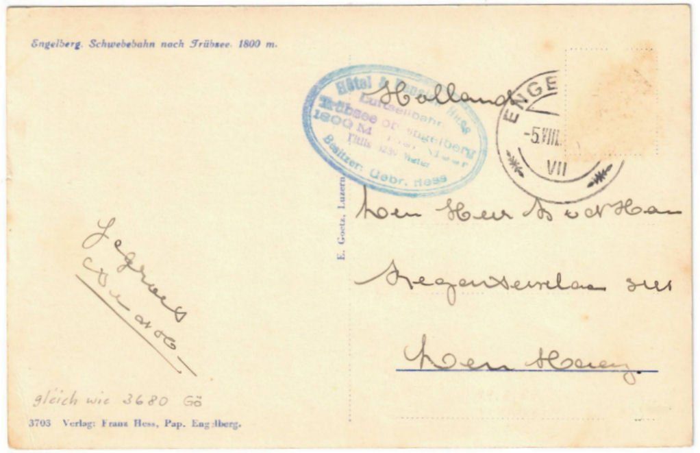 Cartoline postali: Engelberg - Luftseilbahn Gerschnialp--Trübsee – Usato da Binningen venduto da Mountainrider 1