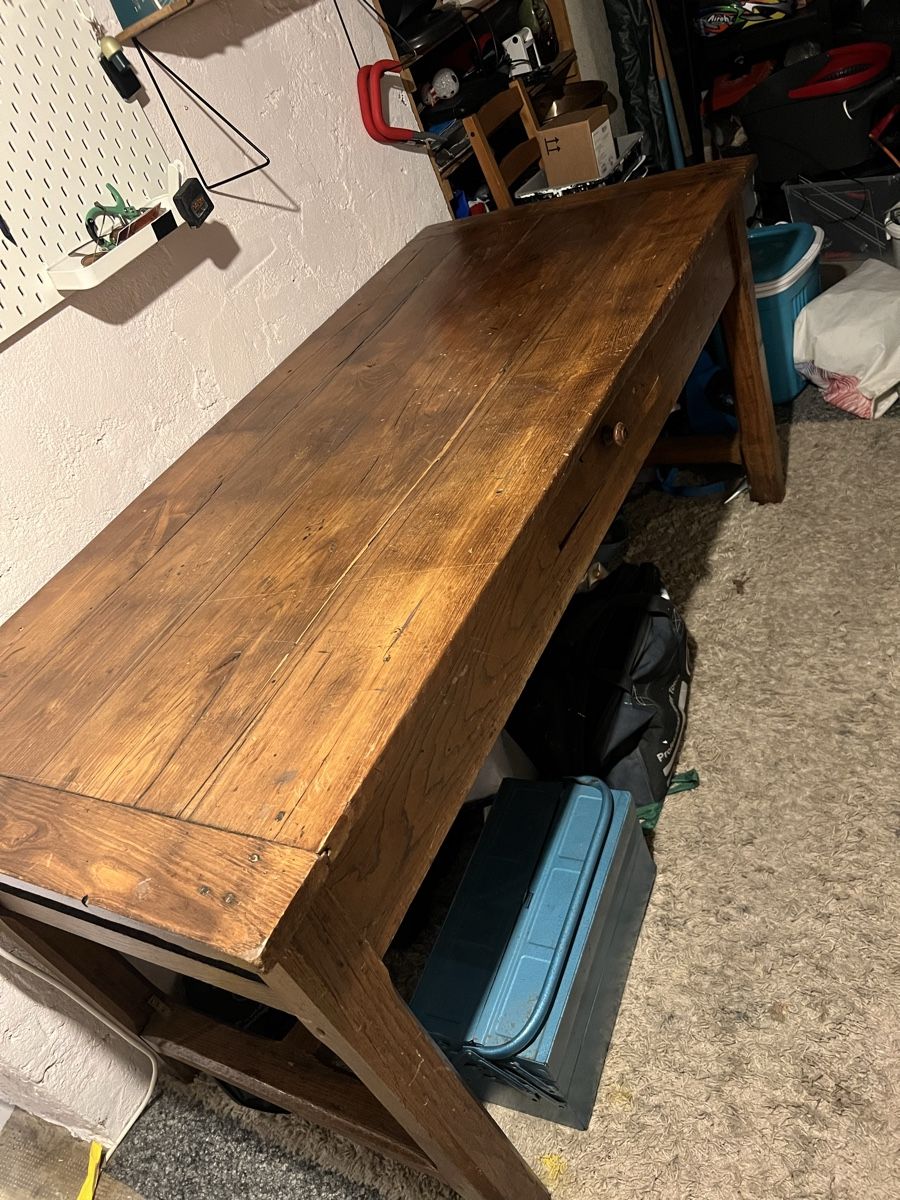 Tische: Table en chêne, massif – Gebraucht aus Veyrier von memphis1232
