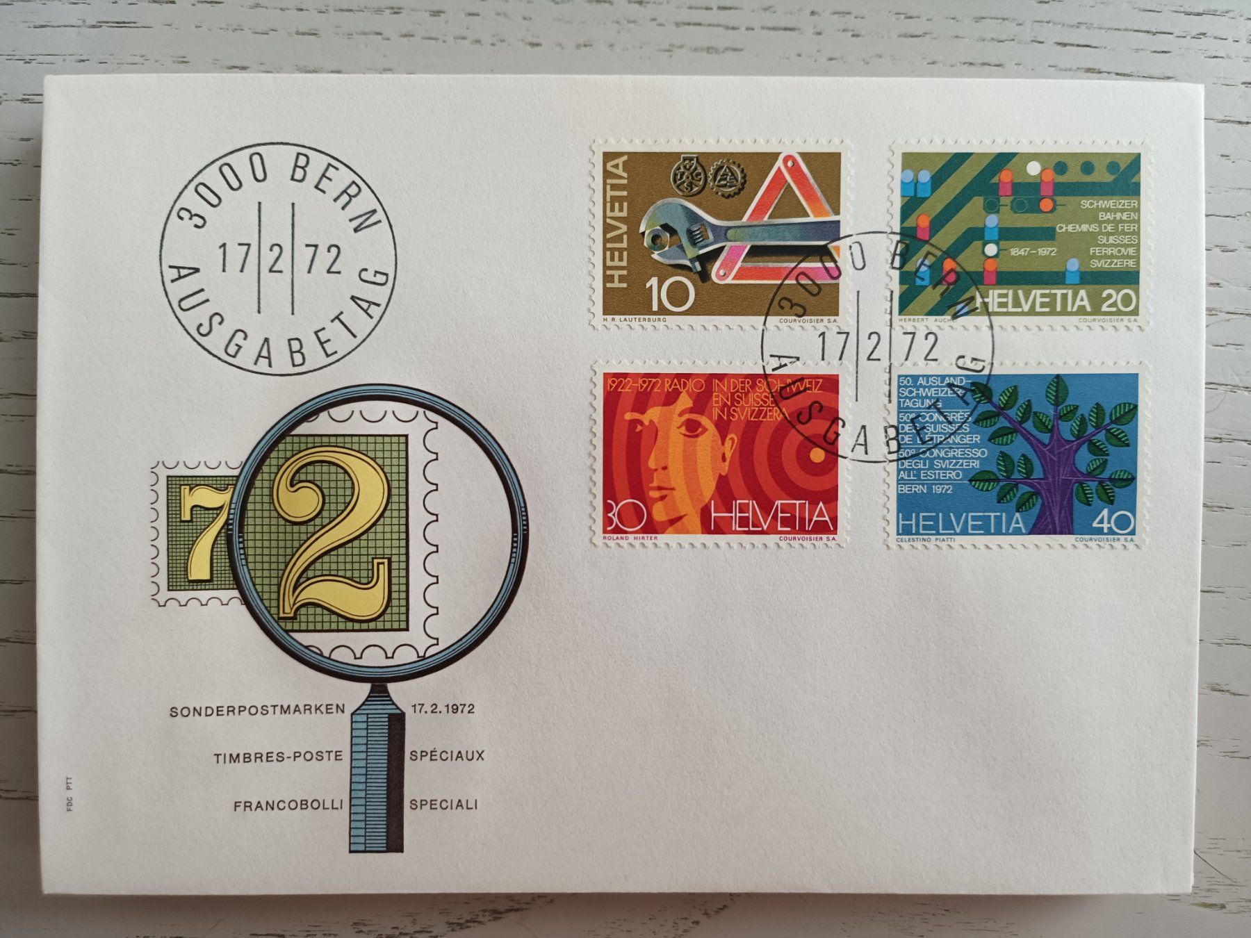 Tutti i francobolli: 1972 FDC Werbemarken – Usato da Dübendorf venduto da goeggi79