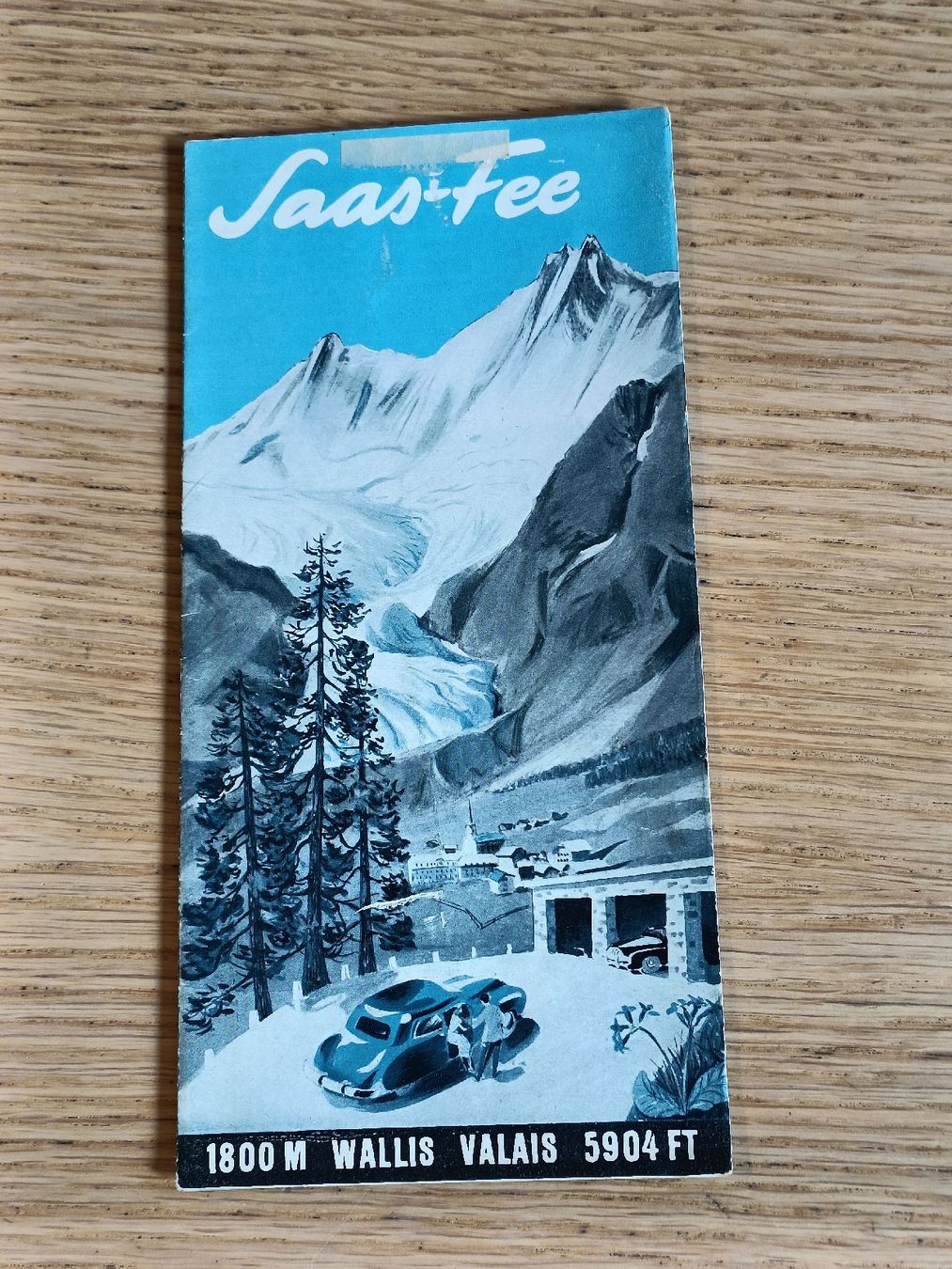 Documenti: Alter Prospekt / Saas Fee VS Ausgabe ca. 1950 – Usato da Brugg AG venduto da Ente015