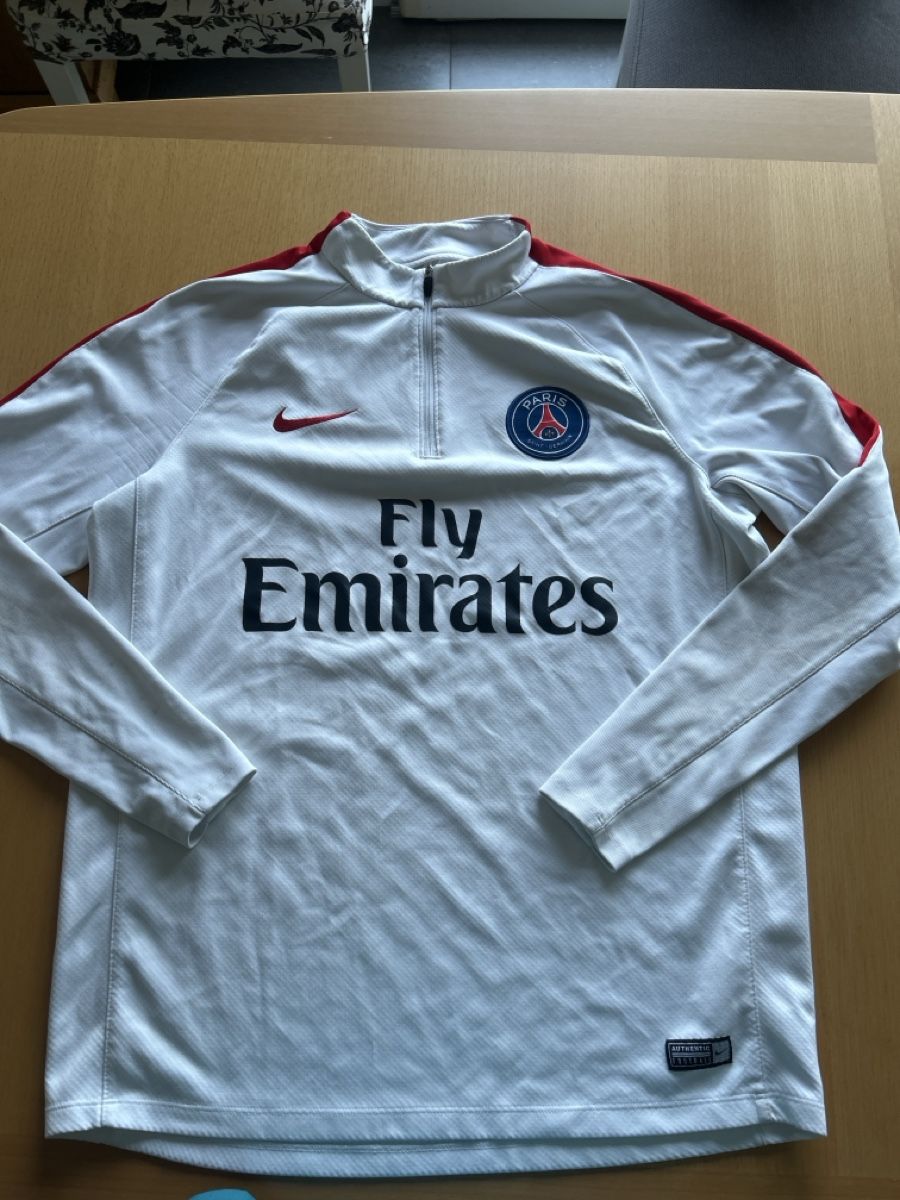 Nike Canottiere & Pantaloni: Sweat PSG Fly Emirates blanc – Usato da Villarimboud venduto da ily01