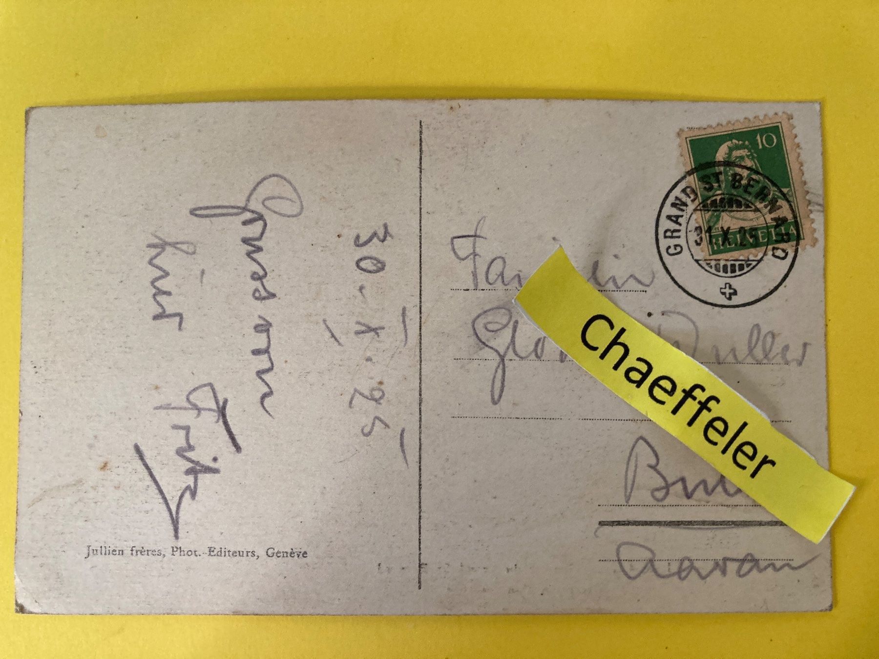 Cartes postales: 1925 Hospice du Grand-St-Bernard – D'occasion à Zürich par Chaeffeler 1