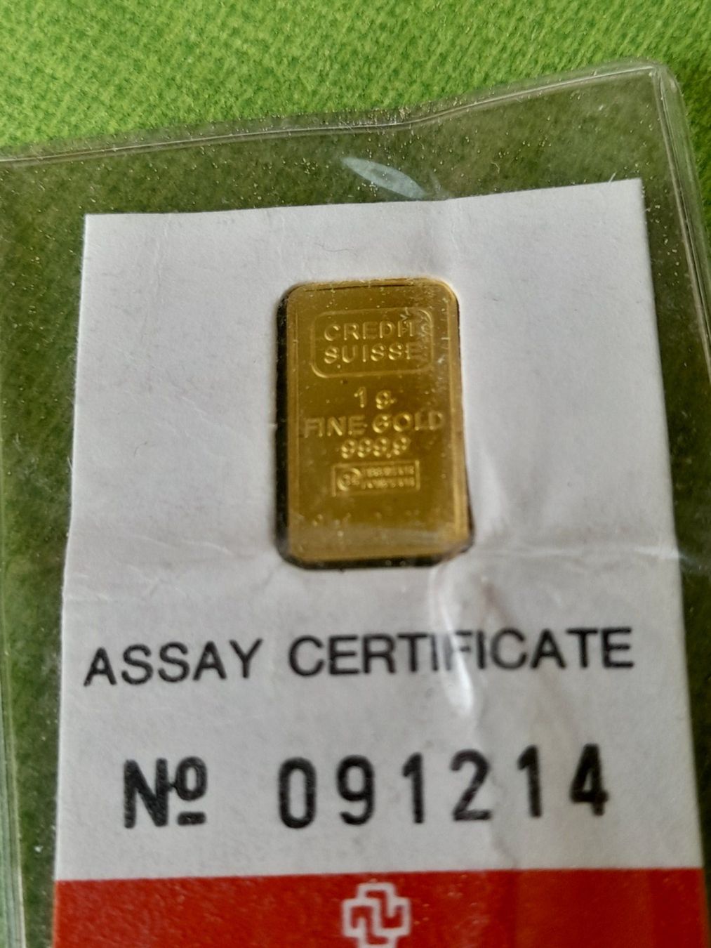 Metalli preziosi: 1 gr. fine Gold Credit Suisse – Usato da Aeschi b.Spiez venduto da 52_wochen 5