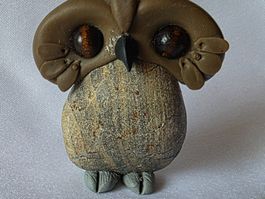 Eule Figur Naturstein Handgemacht und einzigartig sie Foto