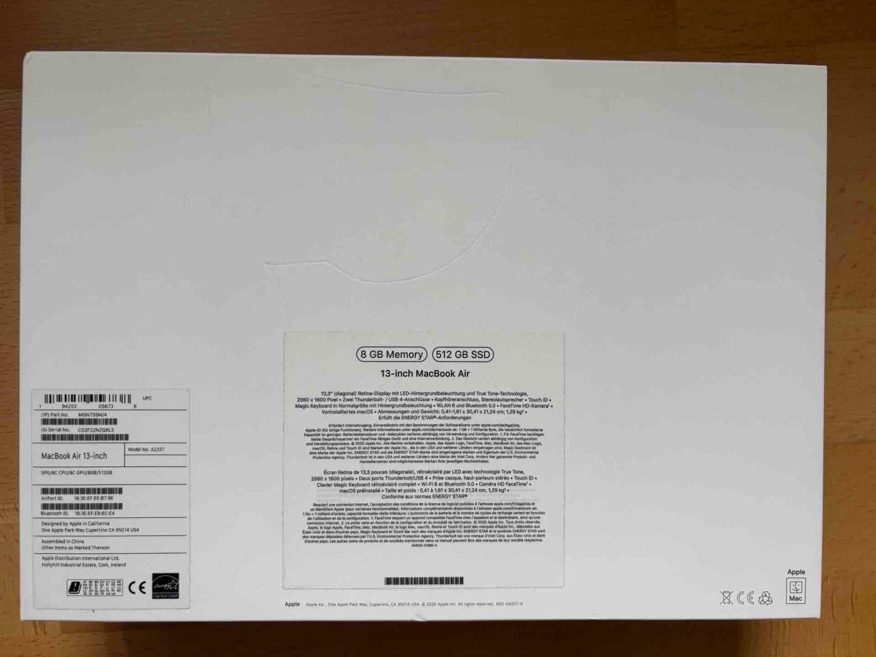 Apple Notebooks: MacBook Air M1 2020 – Gebraucht aus Buchs AG von Cutmaster 5