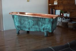 Freistehende Kupfer Badewanne Bad Becken Kupferbadewanne