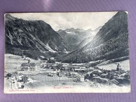 Postkarte Bergün 1388m mit Stempel und Adresse guter Zustand