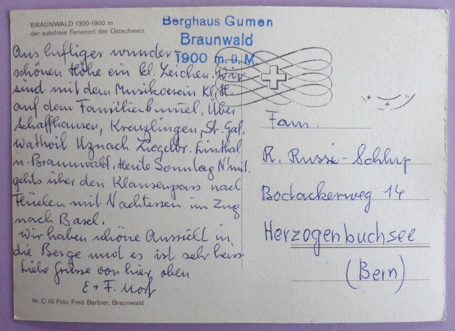Cartoline postali: Braunwald 1300-1900 m – Difettoso da Fétigny venduto da Billy2miny 1