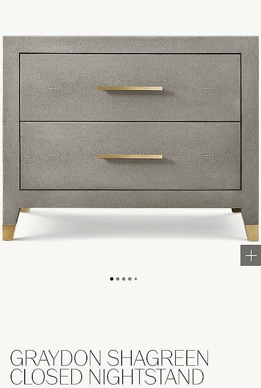 Comodini: RH Restoration Hardware Graydon Shagreen Nachttische  – Usato da Herrliberg venduto da jil_y77h