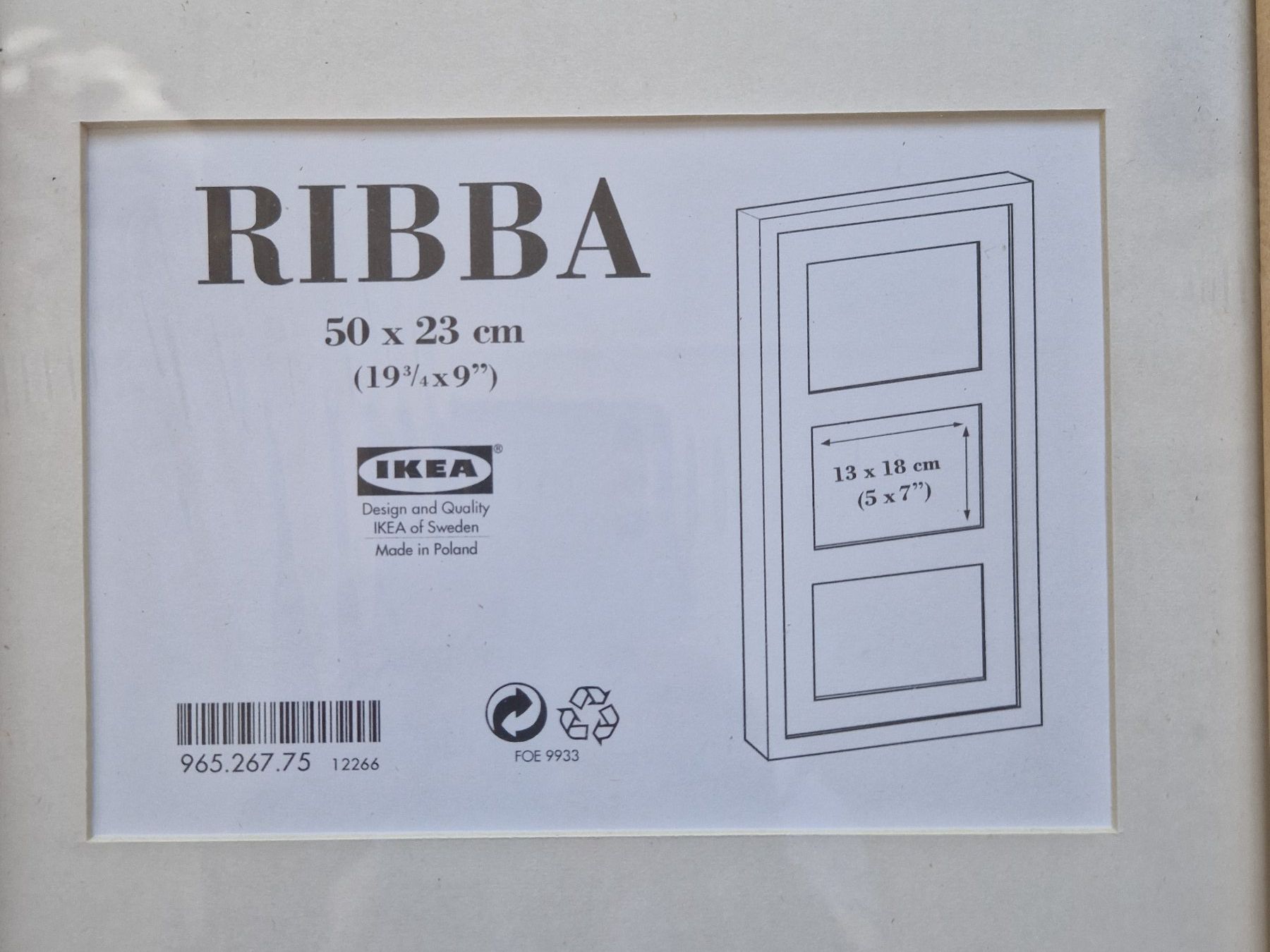 Ikea Cornici: Ribba Bilderrahmen helles Holz 50x23 cm originalverpackt – Nuovo e nell'imballaggio originale da Rüti ZH venduto da Gigelisuppe 1