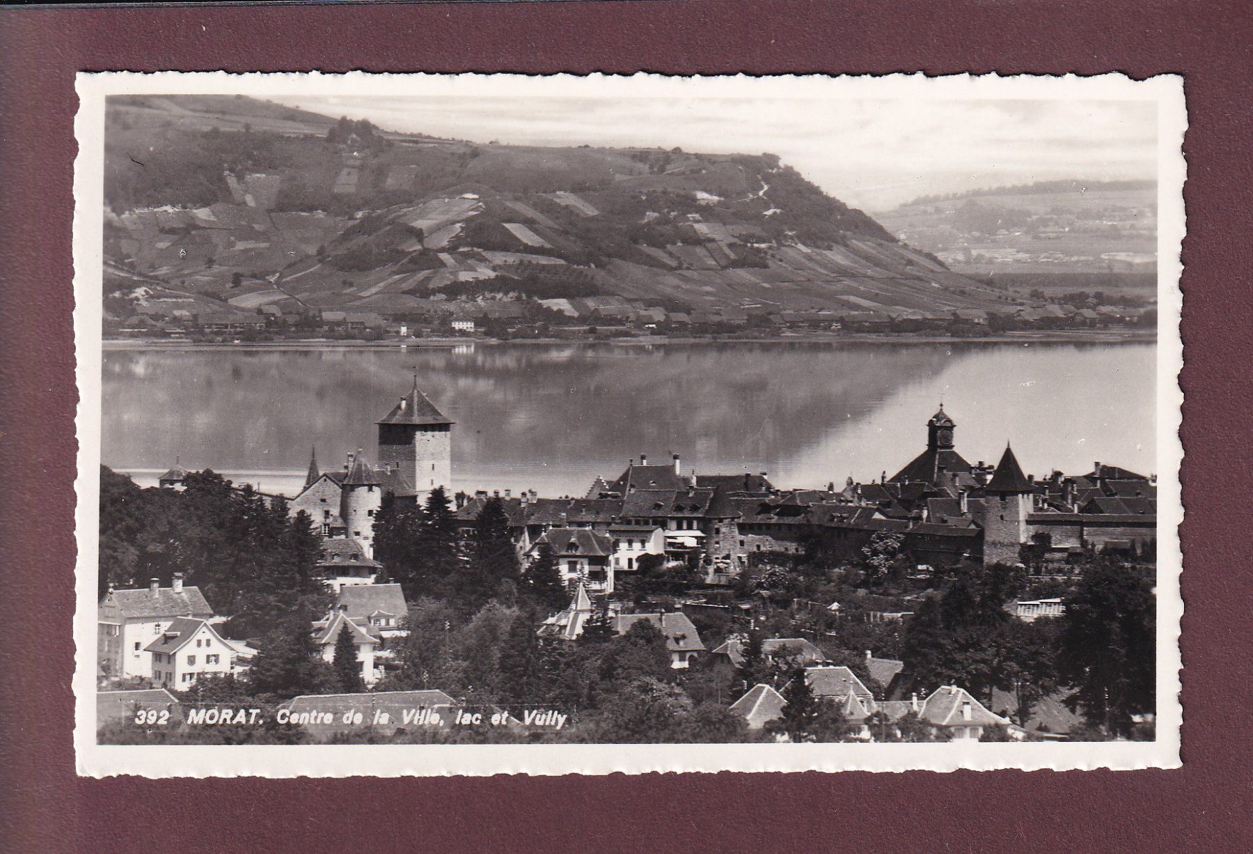 Cartoline postali: MORAT avec lac et Vully – Usato da Pully venduto da nicecards