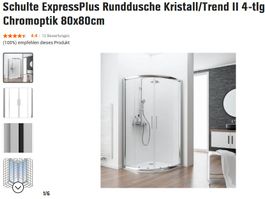 Schulte ExpressPlus Runddusche Kristall/Trend 80x80cm