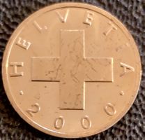 1 Rappen 2000 stgl. / aus Münzsatz