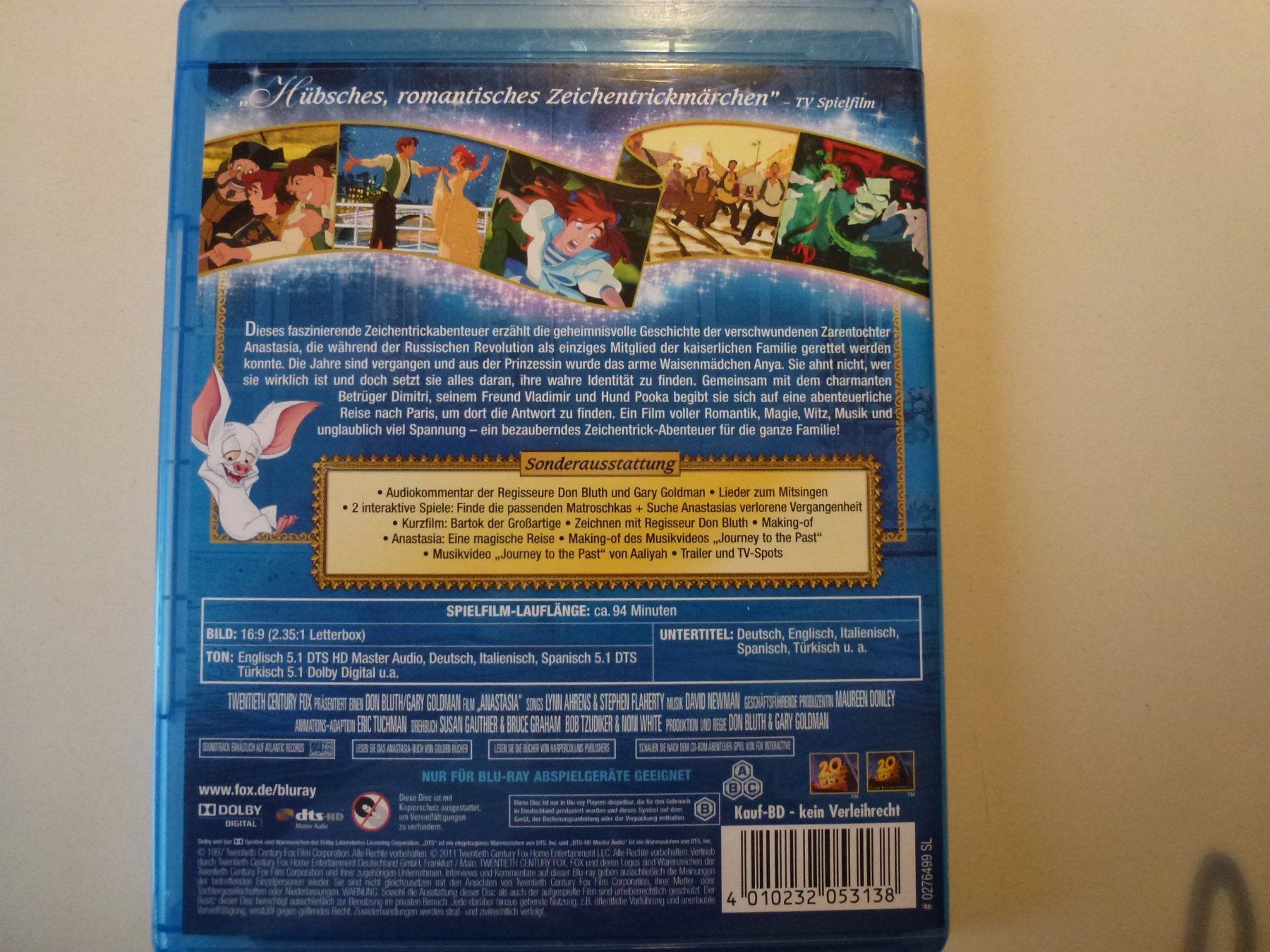 Tutti i DVDs: Anastasia (Blu-Ray) – Nuovo (secondo la descrizione) da Bern venduto da Frebo 1