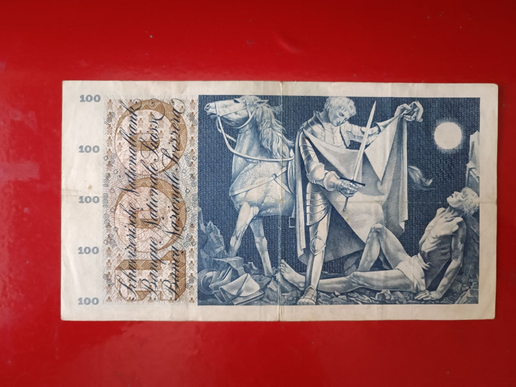 Banknoten: 100.- Fr. CH Note TYP ST. Martin  30.06 .1967 gebraucht – Gebraucht aus Glis von MYS-Wallis2020 9