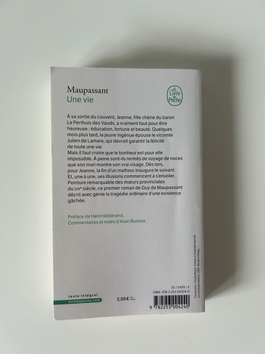 Bücher: Livre Une vie, Maupassant – Gebraucht aus Sonceboz-Sombeval von Anna_Maria09 1
