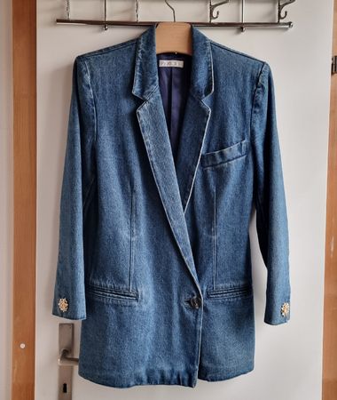Elegante Jeansjacke / Jeansblazer, Gr. XS/34