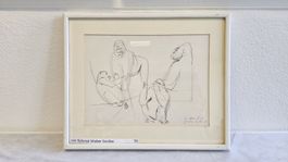 Magnifique dessin de Walter Schmid (1936–2025), signé/ dâté