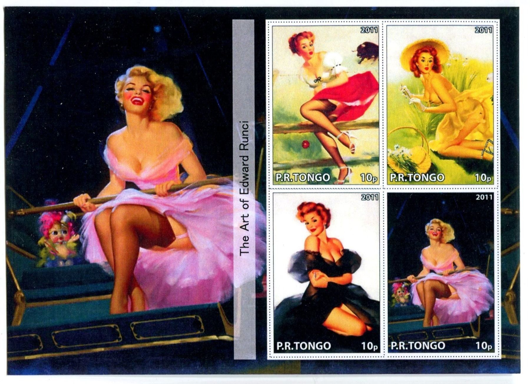 Alle Briefmarken: Block "Pin-up". Tongo – Neu und originalverpackt aus Basel von Butsch5