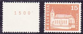 1973  Automaten Rollenmarke 15Rp mit Nr. **  Postfrisch **