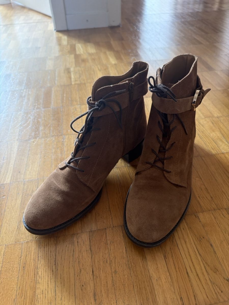 Damenschuhe: Bottines en daim camel  – Neu (gemäss Beschreibung) aus Köniz von Moulik69