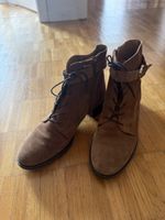 Bottines en daim camel 
