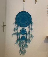 Traumfänger / Dreamcatcher XXL Türkis L: 130cm / D: 41.5cm
