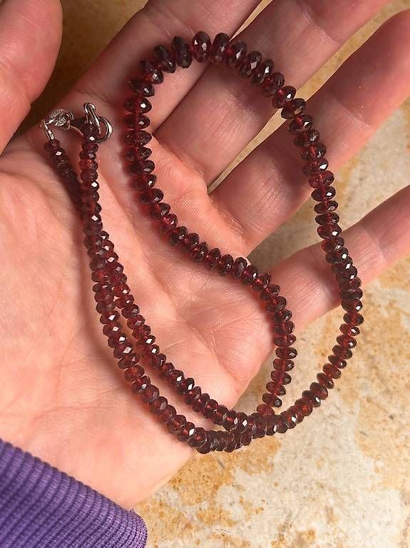 Catenine: Steinkette dunkelrot (45cm) – Usato da Basel venduto da bellespirit 3