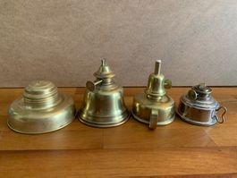 4 sehr schöne alte Petrollampen