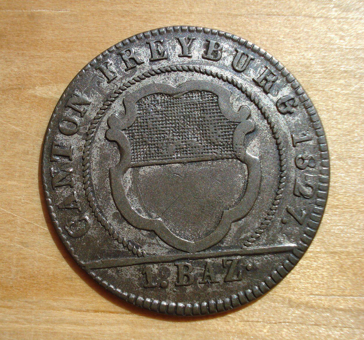 Tutti le monete: (D3) Freiburg Batzen 1827 – Usato da Erlach venduto da Net-Coins