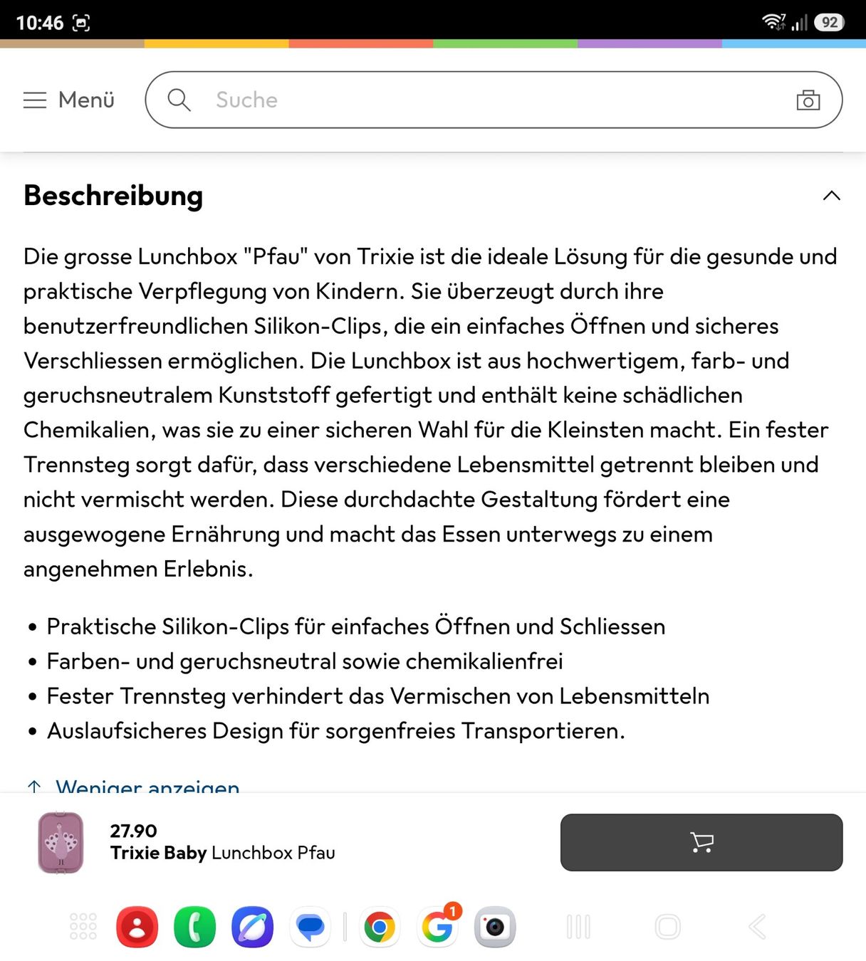 Behälter & Ähnliches: Trixie grosse Lunchbox Pfau – Neu (gemäss Beschreibung) aus Wikon von _mc_speedy_ 2