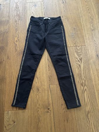 Zara Jeans, schwarz, Gr. 38,mit Strass - Top Zustand!