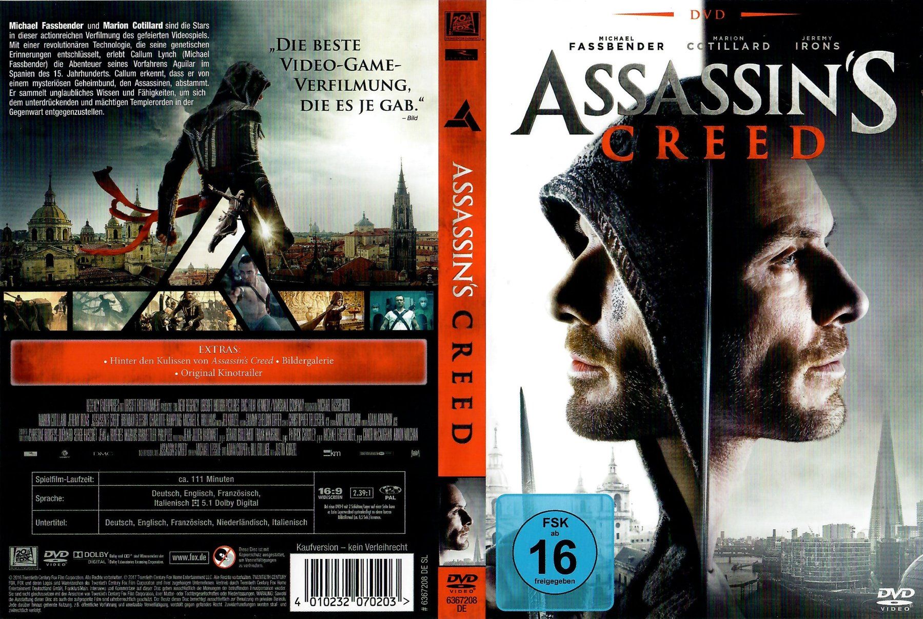 Tutti i DVDs: DVD: Assassin's Creed - 2016 – Usato da Hagendorn venduto da Thom.74 1