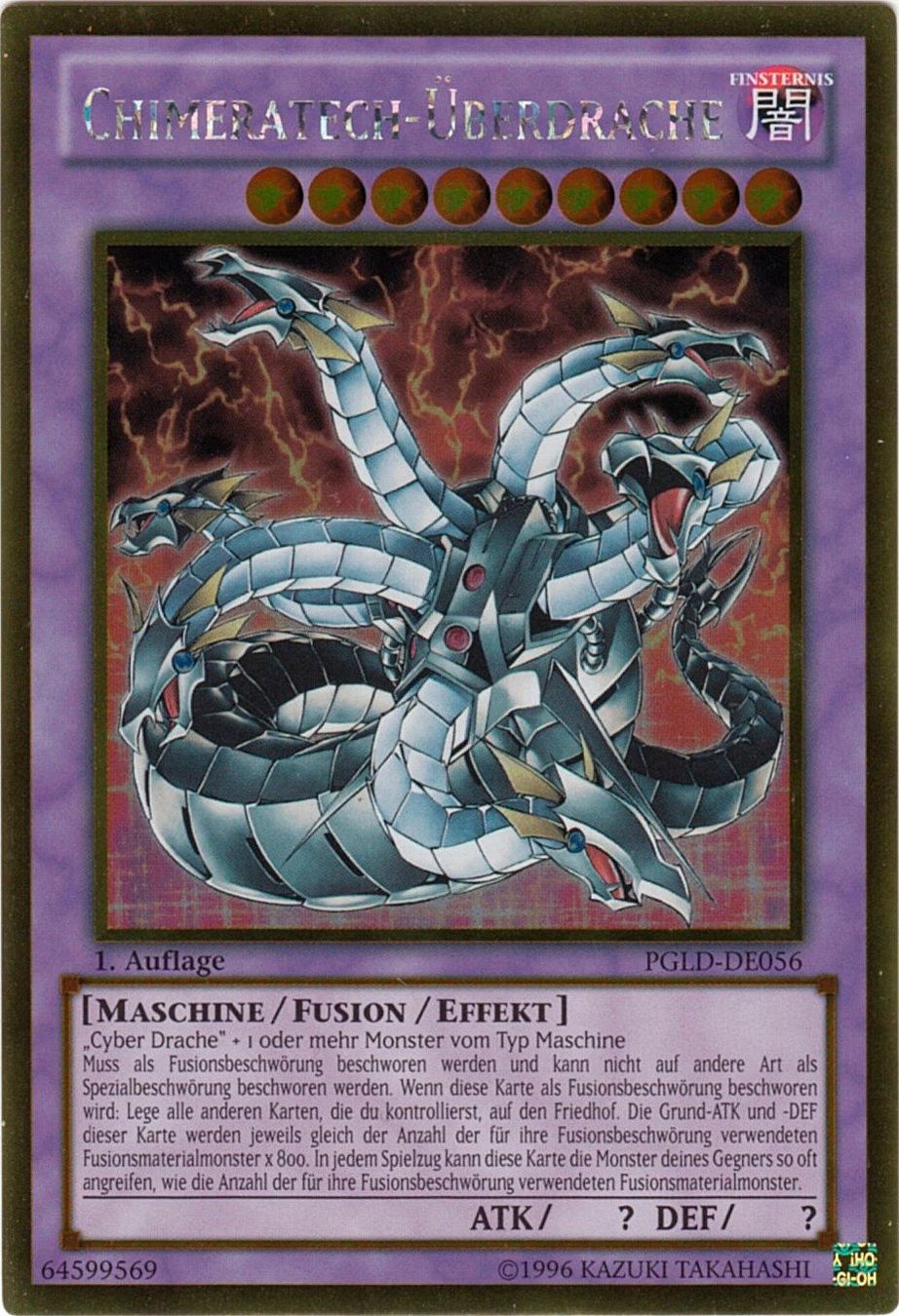 Yugioh Carte collezionabili: YU-GI-OH, CHIMERATECH-ÜBERDRACHE, Gold, PGLD-DE056 – Nuovo (secondo la descrizione) da Chur venduto da -NewERA-