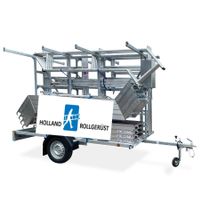 Treppenturm Alu Gerüst Rollgerüst 1.35x12.2m + Anhänger!