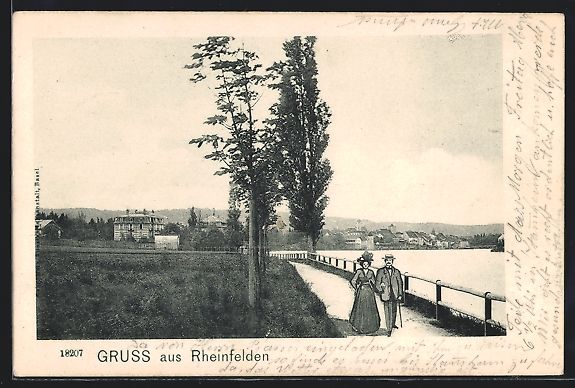 Cartes postales: Rheinfelden, Uferpromenade mit Blick auf – D'occasion à Berlin par bartko-reher