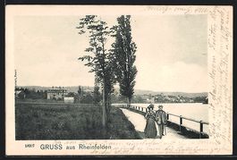 Rheinfelden, Uferpromenade mit Blick auf