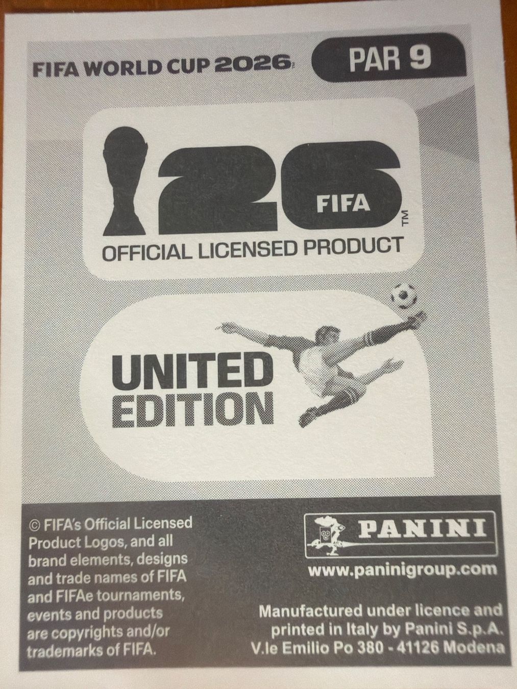 Panini Carte collezionabili: Panini PAR9 – Nuovo (secondo la descrizione) da Susten venduto da Rechnun 1