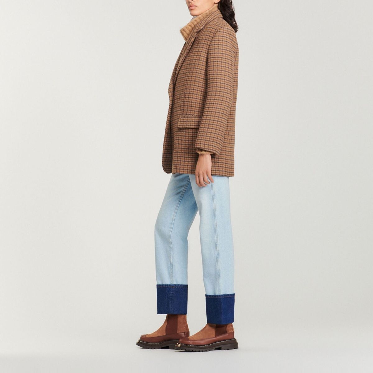 Sandro Giacche: NEW Sandro Jenna Checked Single-Breasted Blazer – Nuovo (secondo la descrizione) da Ebmatingen venduto da dartim 2