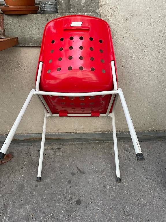 Chaises: Roter Gartenstuhl Schaffner Bermuda – D'occasion à Zürich par tirggelqueen 3