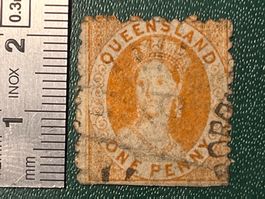 Queensland Briefmarke, One Penny
