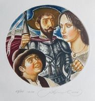 Exlibris Sergej Kirnitsky - Original Radierung Don Quijote
