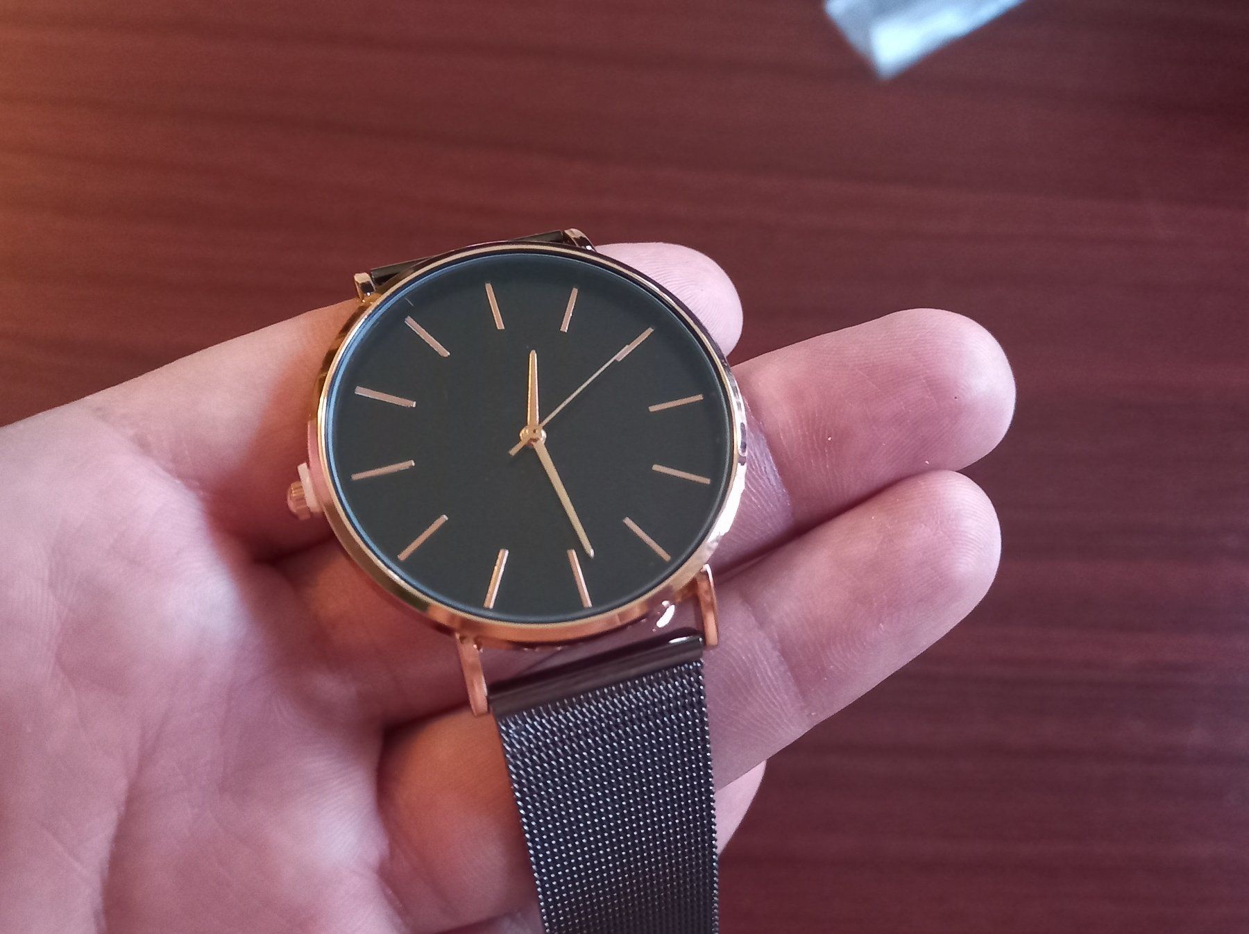 Uhren: Elegant minimalist black metal watch - montre – Neu und originalverpackt aus Lausanne von WATCH-WORLD 2