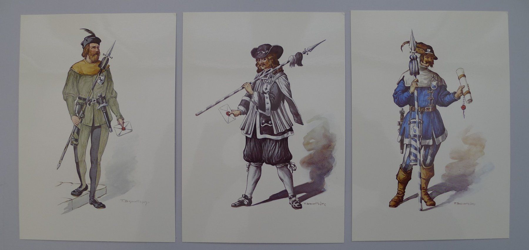 Tous les timbres: Ansichtskartenset "Die Standesläufer der 13 alten Orte" – D'occasion à Sursee par Luzernerraute 1