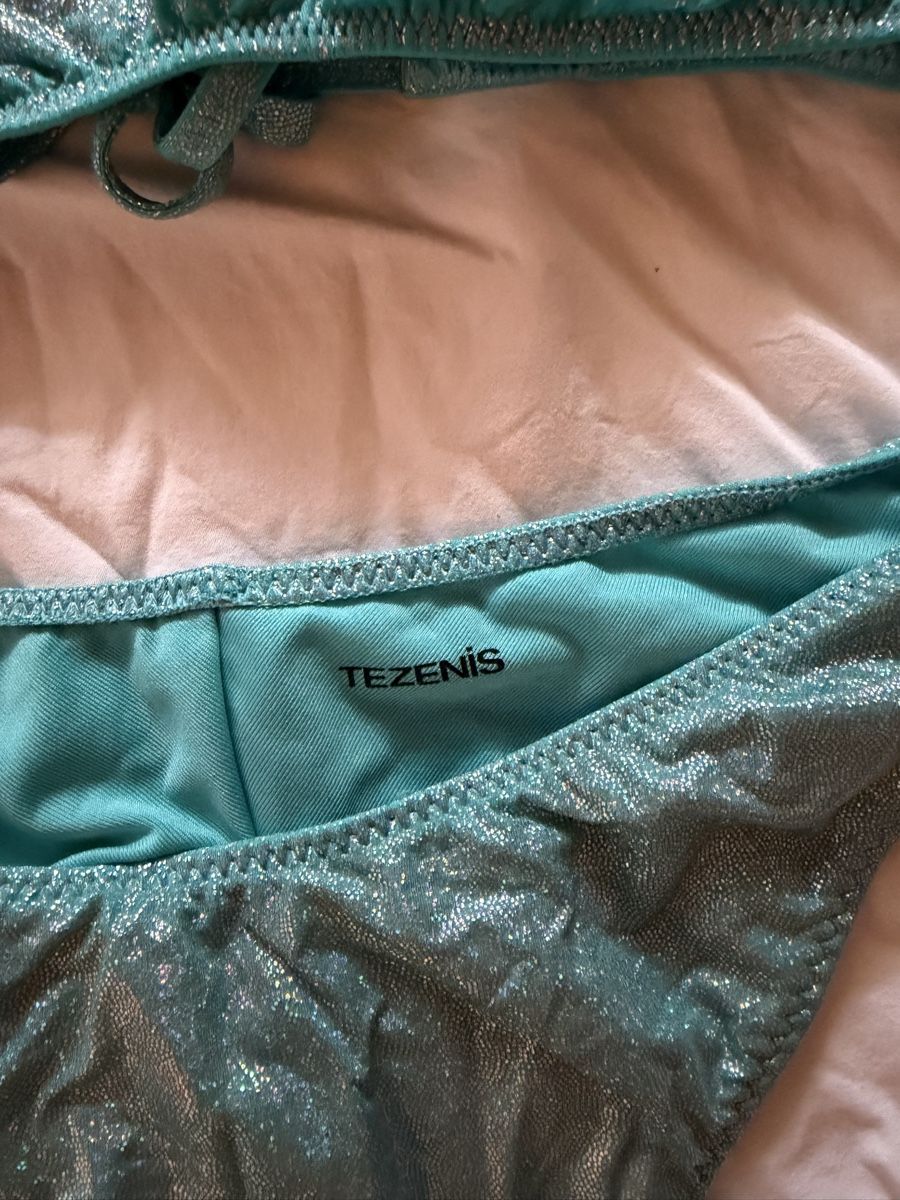 Tezenis Costumi da bagno & Bikini: Tezenis Bikini Turquoise Metallic Sparkle Size S – Usato da Zürich venduto da BettinaMarie2308 1