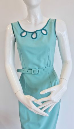 KLEID DRESS S 36 TÜRKIS DAISY DAPPER RETRO CLOTHING , TOP