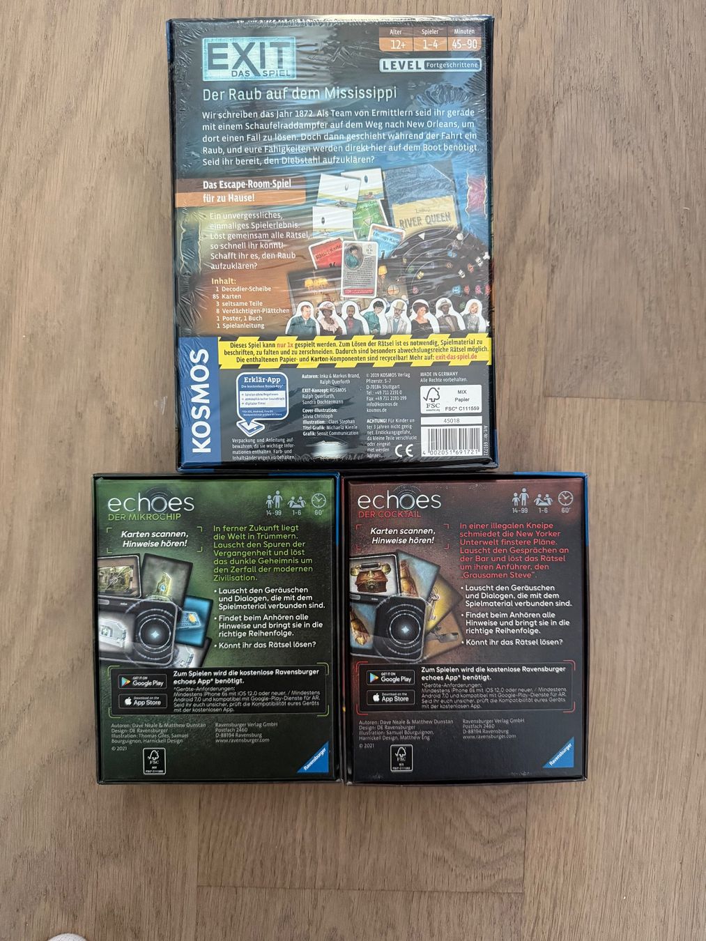 Spiele: Exit und Echoes Spiele Set – Neu (gemäss Beschreibung) aus Volketswil von xenia19986a 1