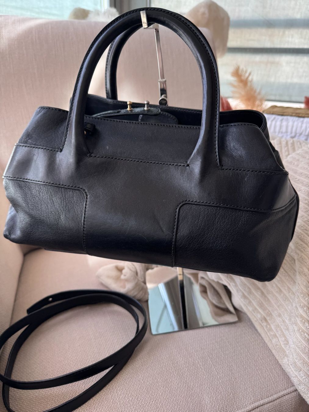 Bally Borse da donna: Bally Bowlingbag Handtasche schwarz Leder – Usato da Muttenz venduto da einfach-schoen 1